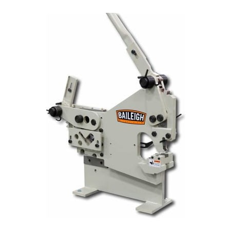 Baileigh Industrial Holdings Baileigh Industrial Manually Operated Ironworker with Punch Station, 10inW, 3 Stations 1010452